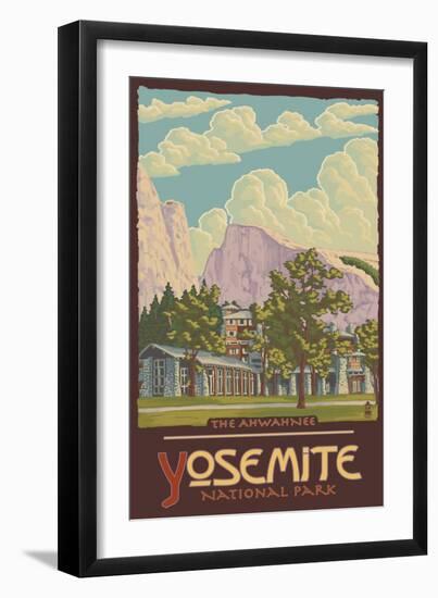 Ahwahnee Lodge, Yosemite National Park, California-Lantern Press-Framed Art Print