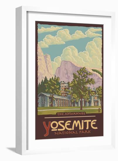 Ahwahnee Lodge, Yosemite National Park, California-Lantern Press-Framed Art Print