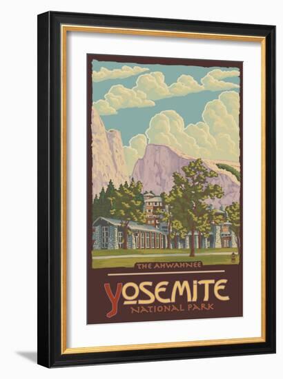 Ahwahnee Lodge, Yosemite National Park, California-Lantern Press-Framed Art Print
