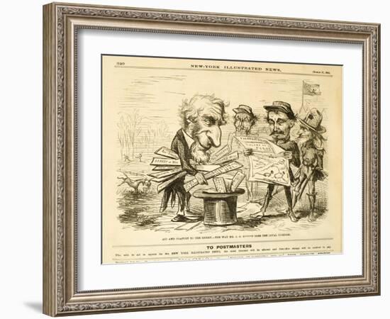 Aid and Comfort to the Enemy. - the Way Mr. J.G. B*****T Does the Loyal Business, 1862-Thomas Nast-Framed Giclee Print