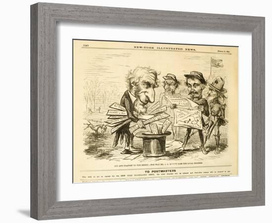 Aid and Comfort to the Enemy. - the Way Mr. J.G. B*****T Does the Loyal Business, 1862-Thomas Nast-Framed Giclee Print