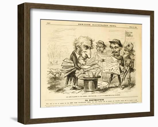 Aid and Comfort to the Enemy. - the Way Mr. J.G. B*****T Does the Loyal Business, 1862-Thomas Nast-Framed Giclee Print