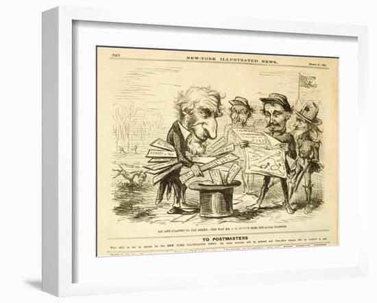 Aid and Comfort to the Enemy. - the Way Mr. J.G. B*****T Does the Loyal Business, 1862-Thomas Nast-Framed Giclee Print