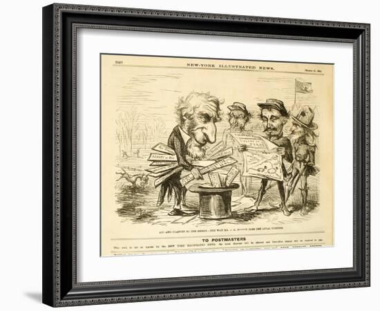 Aid and Comfort to the Enemy. - the Way Mr. J.G. B*****T Does the Loyal Business, 1862-Thomas Nast-Framed Giclee Print