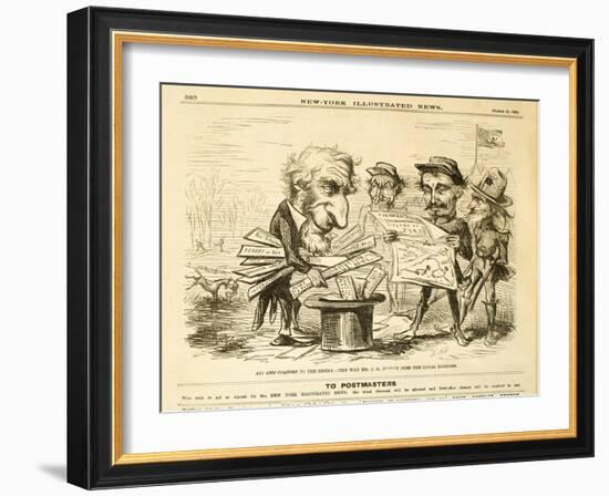 Aid and Comfort to the Enemy. - the Way Mr. J.G. B*****T Does the Loyal Business, 1862-Thomas Nast-Framed Giclee Print