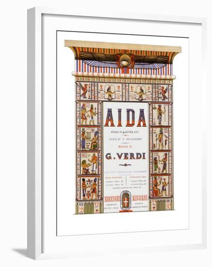 Aida Score Title Page, 1872-null-Framed Giclee Print