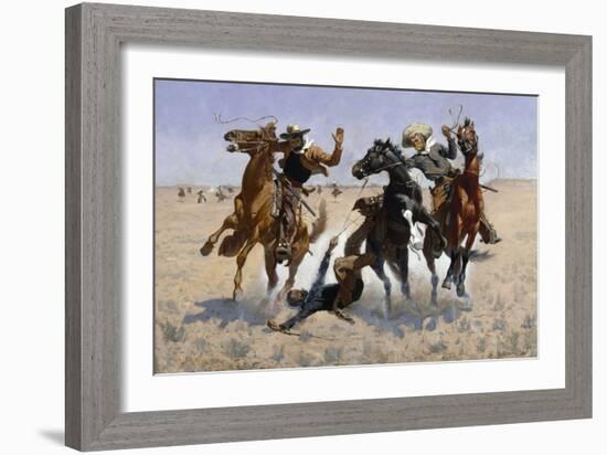 Aiding a Comrade, 1890-Frederic Sackrider Remington-Framed Giclee Print