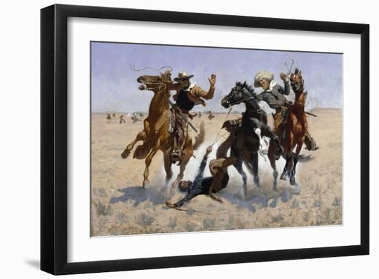 Aiding a Comrade, 1890-Frederic Sackrider Remington-Framed Giclee Print