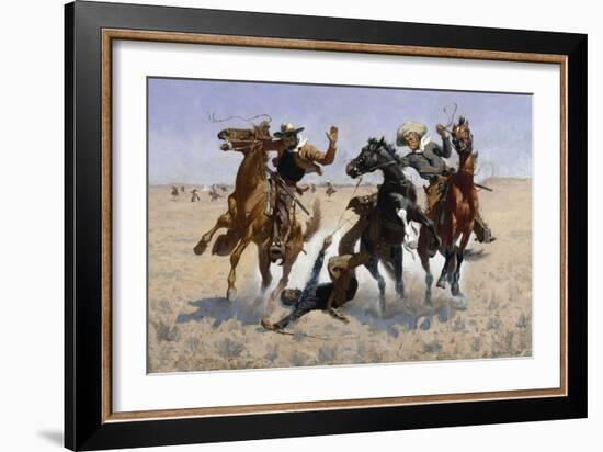 Aiding a Comrade, 1890-Frederic Sackrider Remington-Framed Giclee Print