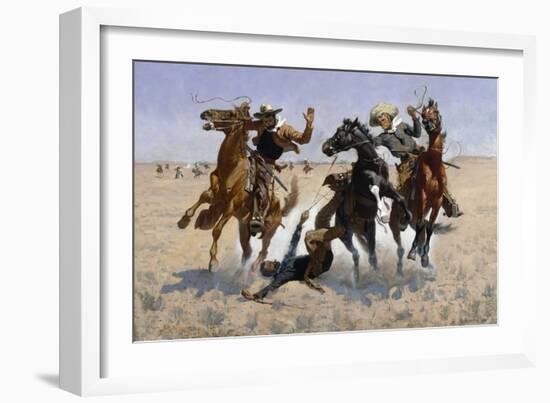 Aiding a Comrade, 1890-Frederic Sackrider Remington-Framed Giclee Print