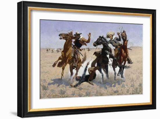 Aiding a Comrade, 1890-Frederic Sackrider Remington-Framed Giclee Print