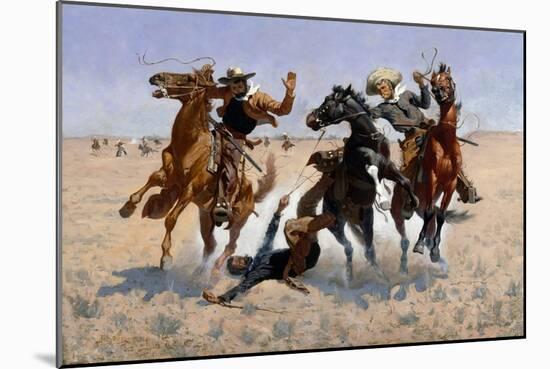 Aiding a Comrade-Frederic Sackrider Remington-Mounted Giclee Print