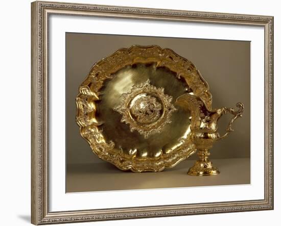 Aiguiere-Casque, Gilded Silver Helmet-Shaped Water Ewer and Basin-null-Framed Giclee Print