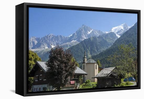 Aiguile du Midi, 3842m, accessed by cable car from Chamonix, from Les Houches, Graian Alps, Haute S-James Emmerson-Framed Premier Image Canvas