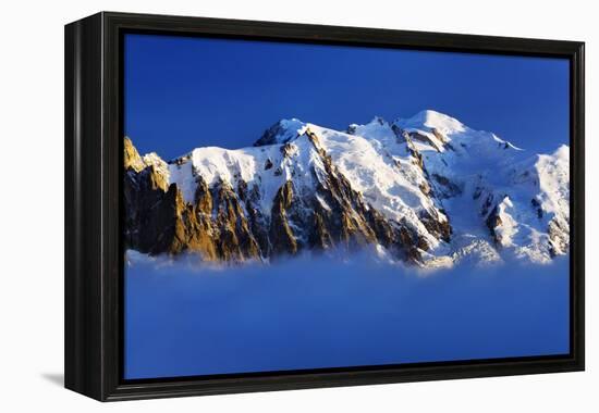 Aiguille Du Midi (3,842M) and Mont Blanc (4,810M) at Sunset, Haute Savoie, France, Europe-Frank Krahmer-Framed Premier Image Canvas