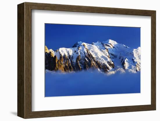 Aiguille Du Midi (3,842M) and Mont Blanc (4,810M) at Sunset, Haute Savoie, France, Europe-Frank Krahmer-Framed Photographic Print