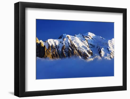 Aiguille Du Midi (3,842M) and Mont Blanc (4,810M) at Sunset, Haute Savoie, France, Europe-Frank Krahmer-Framed Photographic Print