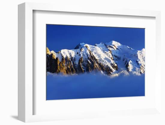 Aiguille Du Midi (3,842M) and Mont Blanc (4,810M) at Sunset, Haute Savoie, France, Europe-Frank Krahmer-Framed Photographic Print