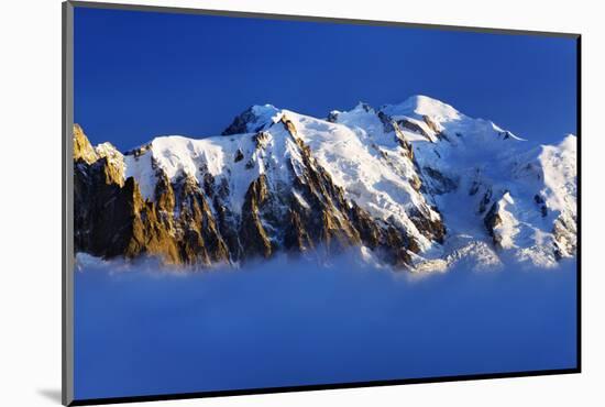 Aiguille Du Midi (3,842M) and Mont Blanc (4,810M) at Sunset, Haute Savoie, France, Europe-Frank Krahmer-Mounted Photographic Print