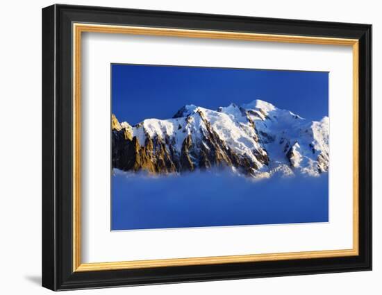 Aiguille Du Midi (3,842M) and Mont Blanc (4,810M) at Sunset, Haute Savoie, France, Europe-Frank Krahmer-Framed Photographic Print