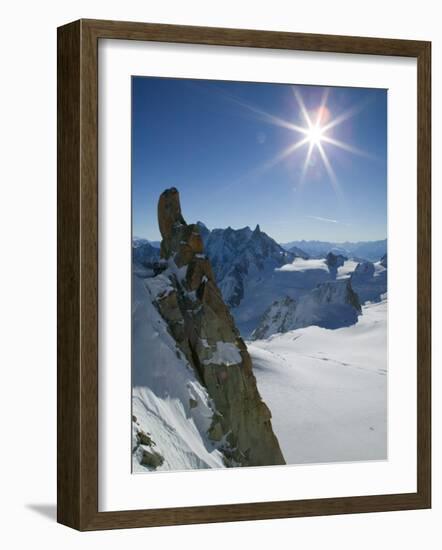 Aiguille du Midi, French Alps, Chamonix, France-Walter Bibikow-Framed Photographic Print