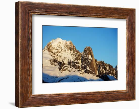 Aiguille Verte, 4122m, and Les Drus, Chamonix, Haute Savoie, Rhone Alpes, French Alps, France, Euro-Christian Kober-Framed Photographic Print