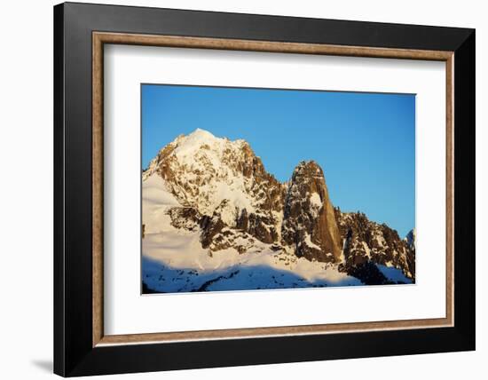 Aiguille Verte, 4122m, and Les Drus, Chamonix, Haute Savoie, Rhone Alpes, French Alps, France, Euro-Christian Kober-Framed Photographic Print