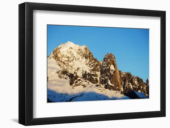 Aiguille Verte, 4122m, and Les Drus, Chamonix, Haute Savoie, Rhone Alpes, French Alps, France, Euro-Christian Kober-Framed Photographic Print