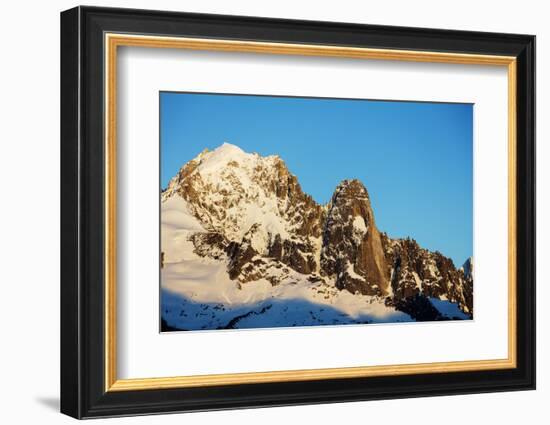 Aiguille Verte, 4122m, and Les Drus, Chamonix, Haute Savoie, Rhone Alpes, French Alps, France, Euro-Christian Kober-Framed Photographic Print