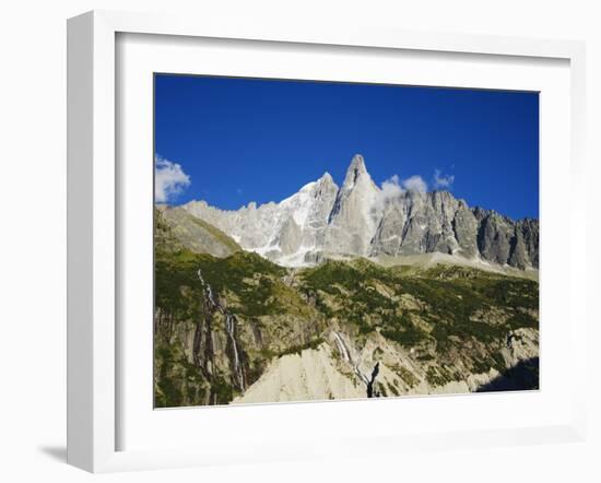Aiguilles Du Dru, Mont Blanc Range, Chamonix, French Alps, France, Europe-Christian Kober-Framed Photographic Print