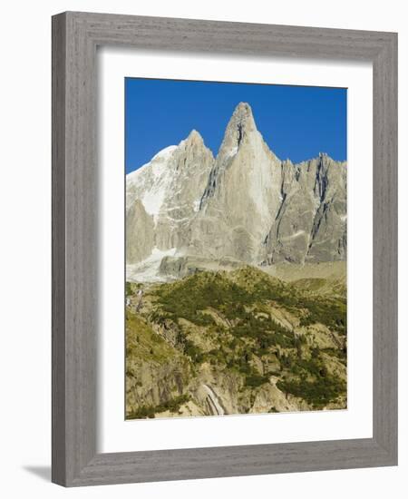 Aiguilles Du Dru, Mont Blanc Range, Chamonix, French Alps, France, Europe-Christian Kober-Framed Photographic Print