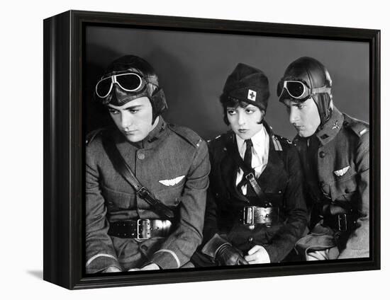 Ailes WINGS by WilliamWellman with Charles Rogers Clara Bow Richard Arlen, 1927 (Oscar, 1927) (b/w -null-Framed Stretched Canvas