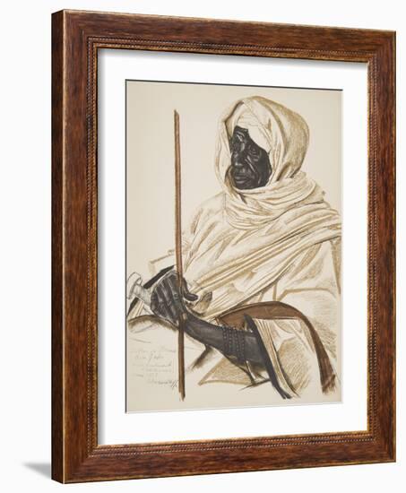 Aim Gabo, Sultan De Birao, from Dessins Et Peintures D'afrique, Executes Au Cours De L'expedition C-Alexander Yakovlev-Framed Giclee Print