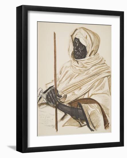 Aim Gabo, Sultan De Birao, from Dessins Et Peintures D'afrique, Executes Au Cours De L'expedition C-Alexander Yakovlev-Framed Giclee Print