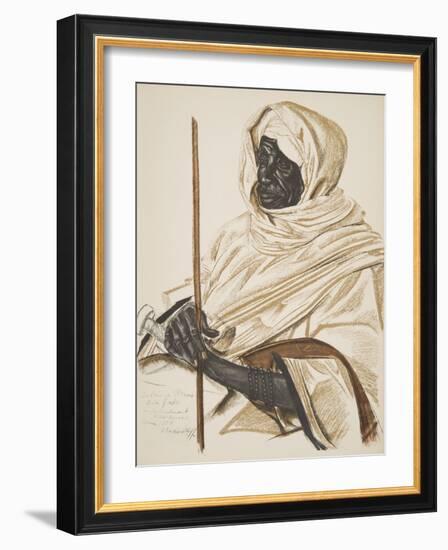 Aim Gabo, Sultan De Birao, from Dessins Et Peintures D'afrique, Executes Au Cours De L'expedition C-Alexander Yakovlev-Framed Giclee Print