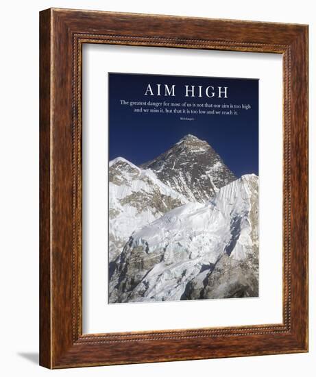 Aim High - Mt Everest Summit-AdventureArt-Framed Photographic Print