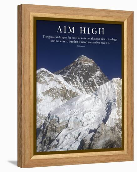 Aim High - Mt Everest Summit-AdventureArt-Framed Premier Image Canvas