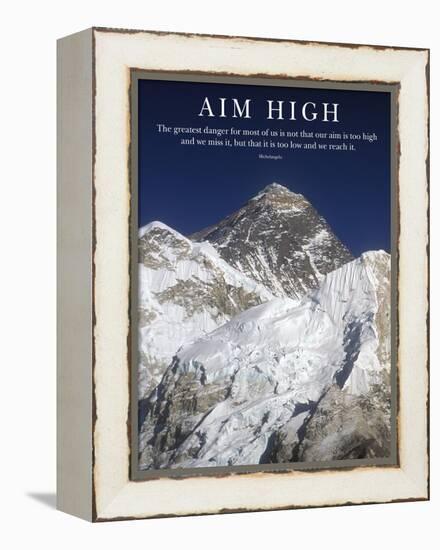 Aim High - Mt Everest Summit-AdventureArt-Framed Premier Image Canvas