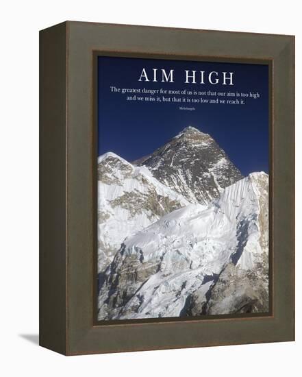 Aim High - Mt Everest Summit-AdventureArt-Framed Premier Image Canvas