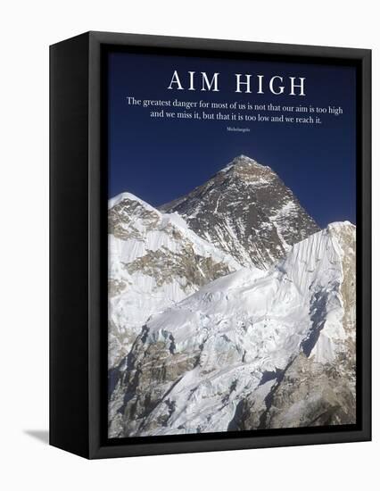 Aim High - Mt Everest Summit-AdventureArt-Framed Premier Image Canvas