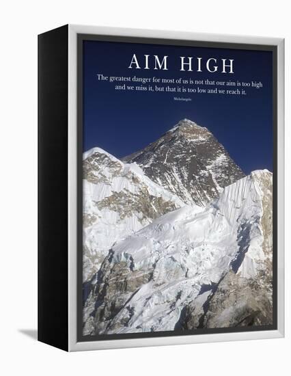 Aim High - Mt Everest Summit-AdventureArt-Framed Premier Image Canvas