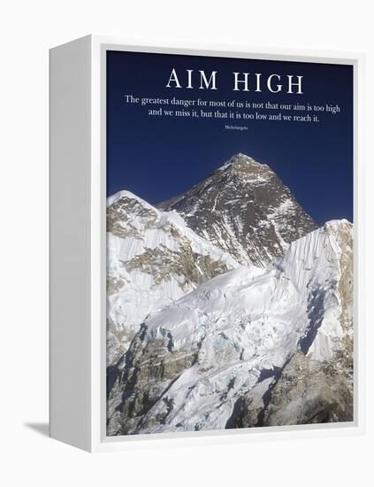 Aim High - Mt Everest Summit-AdventureArt-Framed Premier Image Canvas