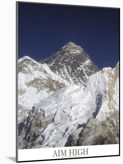 Aim High - Mt Everest-AdventureArt-Mounted Photographic Print