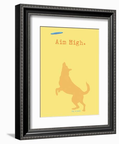 Aim High - Orange Version-Dog is Good-Framed Art Print