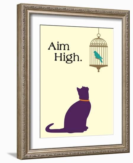 Aim High-Cat is Good-Framed Art Print