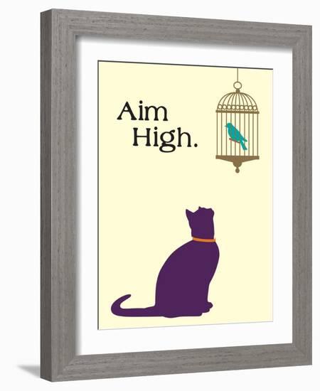 Aim High-Cat is Good-Framed Art Print