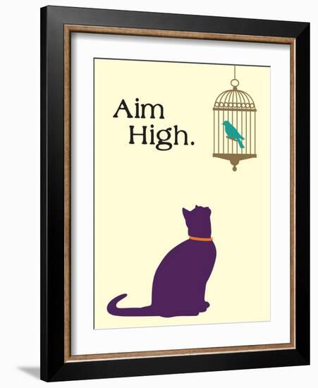 Aim High-Cat is Good-Framed Art Print