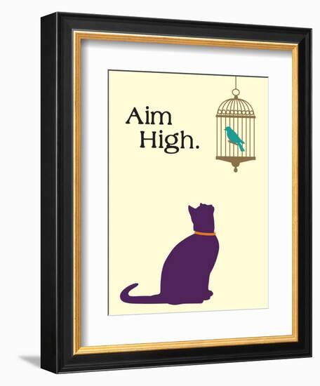 Aim High-Cat is Good-Framed Premium Giclee Print