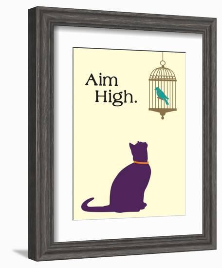 Aim High-Cat is Good-Framed Art Print