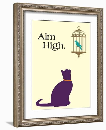 Aim High-Cat is Good-Framed Art Print